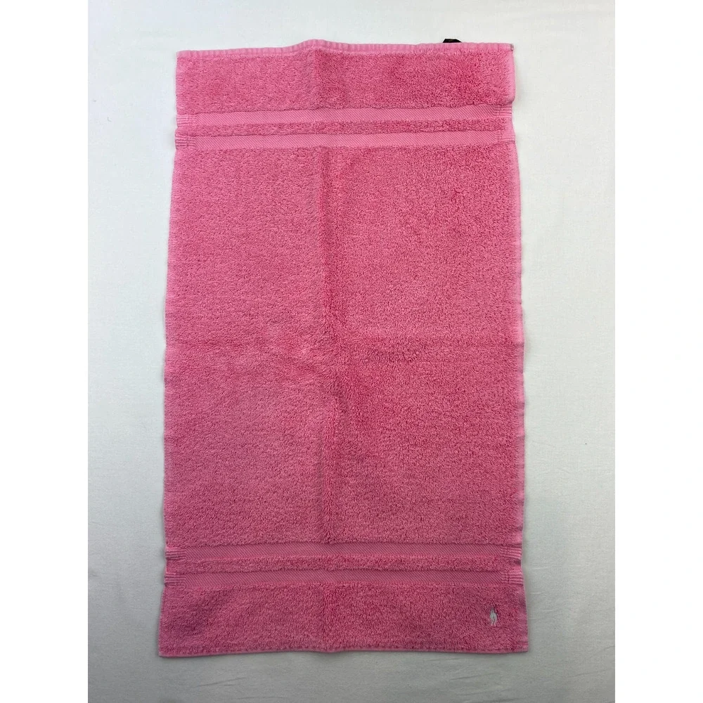 RALPH LAUREN Home Hand Towel Set of 2 Loop Cotton Terry Pink USA 16